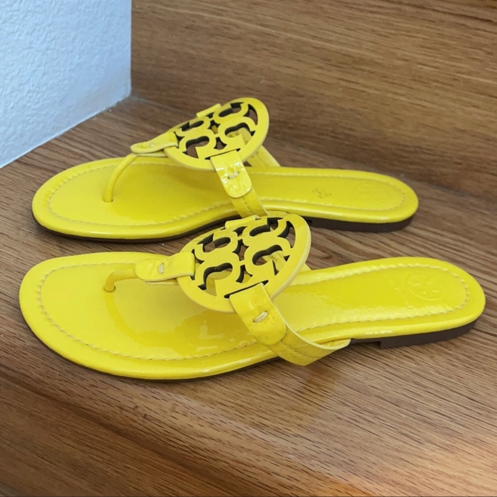 Yellow Tory Burch sandals 7